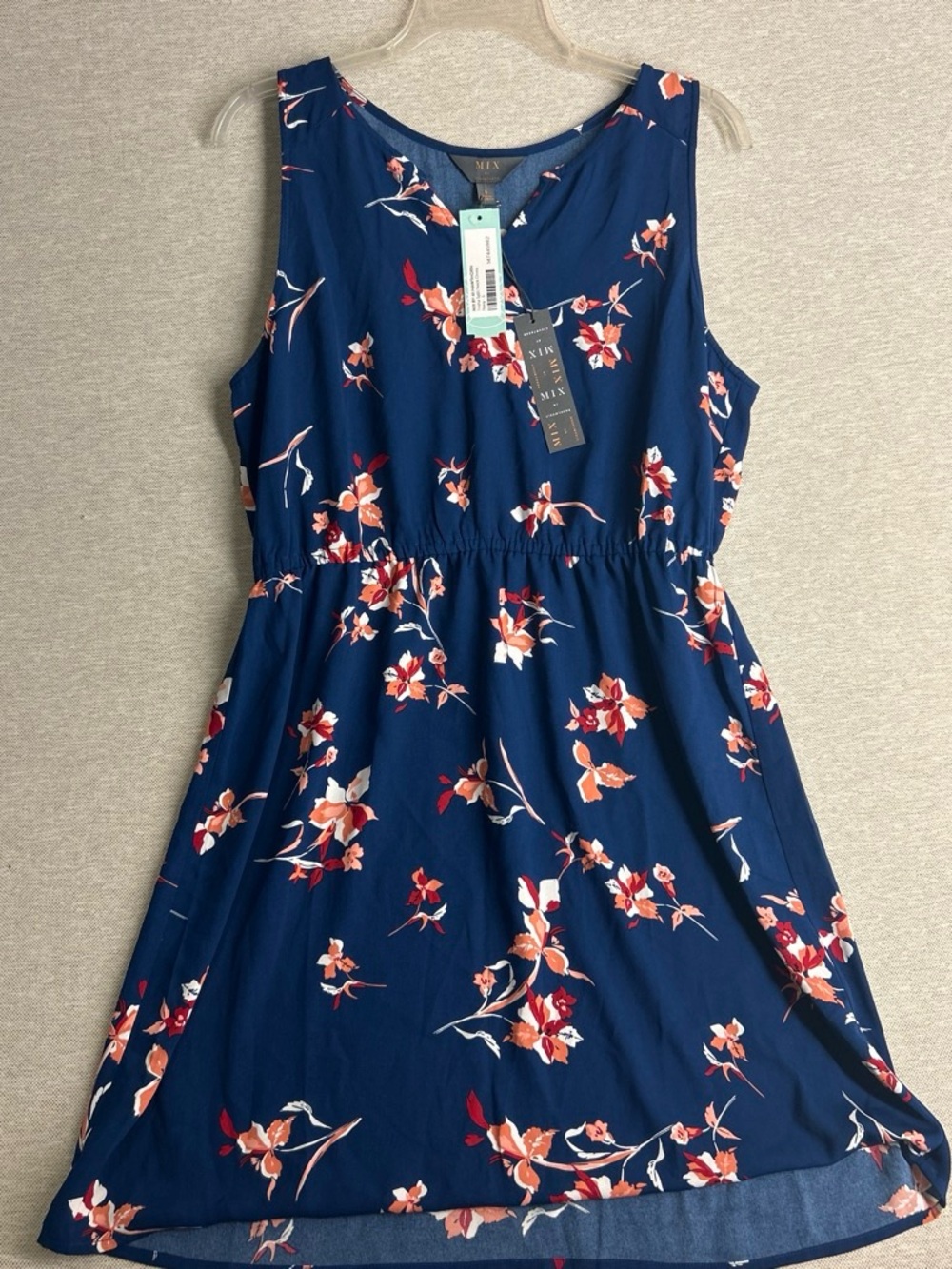 41 Hawthorn Navy Floral Sleeveless A-Line Dress